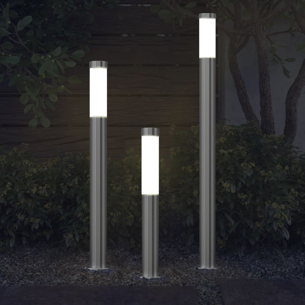 Garden Lamp | Set of 3 | Stainless Steel | Set of three varying sizes