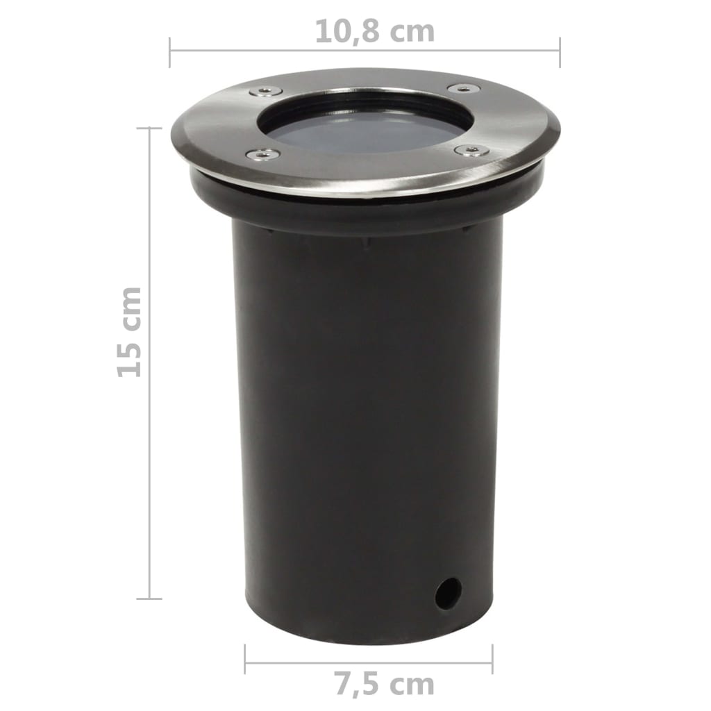 Garden Light | Set of 3 | Black | Stainless steel | Small | Tough