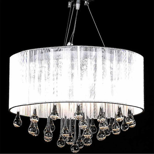 Chandelier | Chrome | Metal | Medium | Decorative Inlays | Chandelier