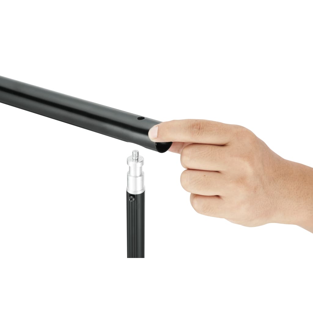 Telescopic Background Support System + White Backdrop 3 x 5 m