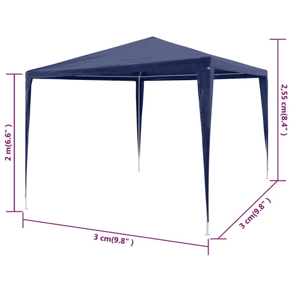 Gazebo | Blue | Polyethylene, Steel | Large | Foldable | Gazebo