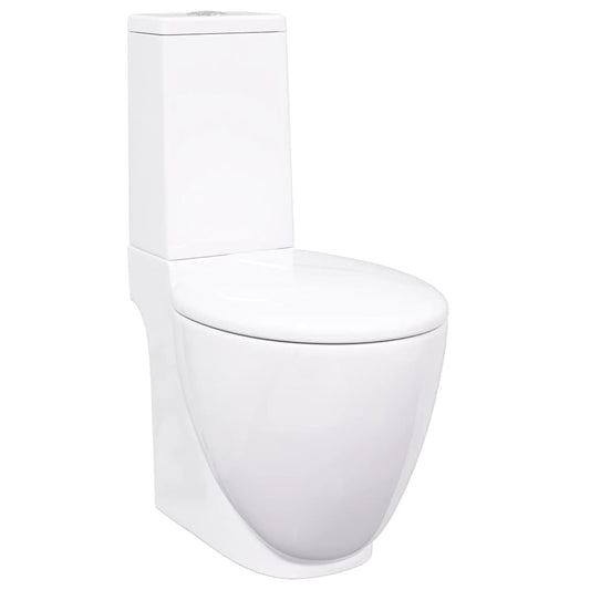 Ceramic Toilet Back Water Flow White