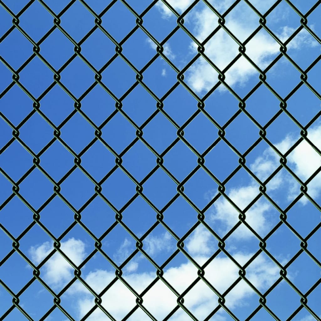 Chain Link Fence Steel 1,25x15 m Green