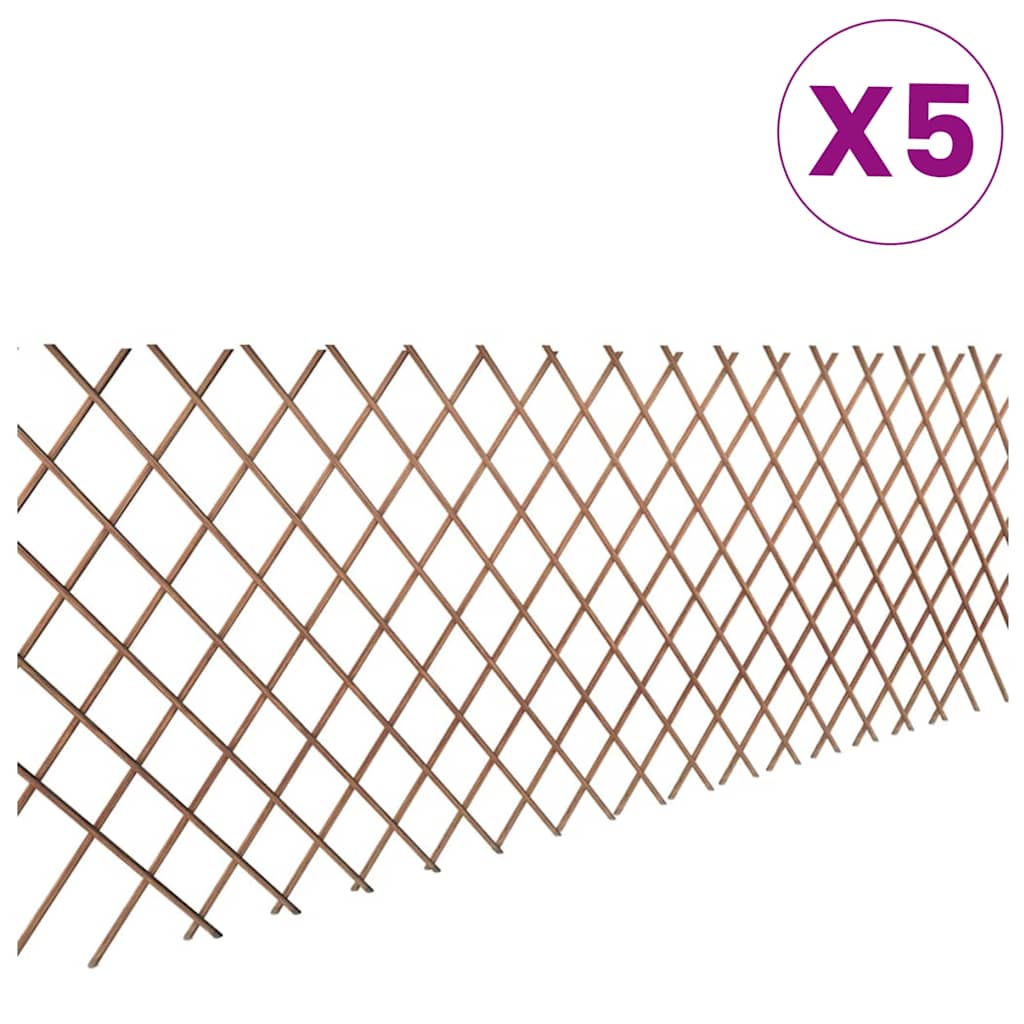 Willow Trellis Fence 5 pcs 180x90 cm
