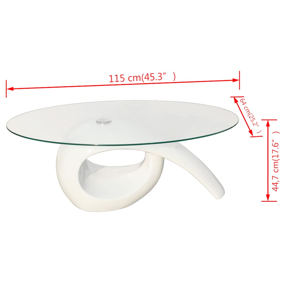 Coffee Table | High gloss white