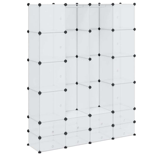 Modular Storage | White | Plastic, Chromed Steel | 37x146x180.5 cm