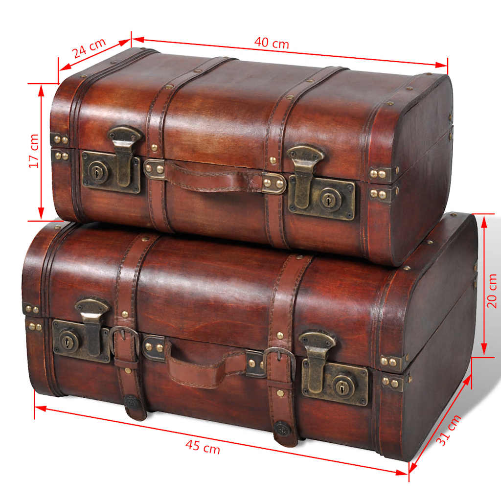 Storage Box | Brown | Plywood | Large and Small | Storage Trunk