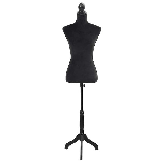 Female Mannequin | Black | Polyester, MDF, Solid Wood, Painted Steel