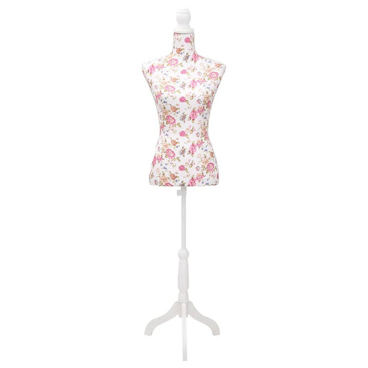 Female Mannequin | White with rose detailing | Cotton | Adjustable