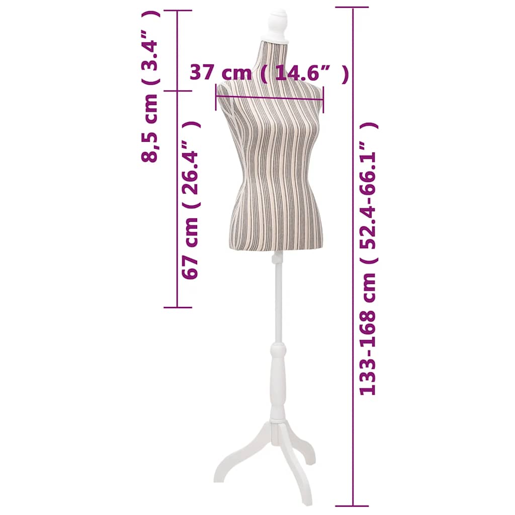 Female Mannequin | Beige with stripes