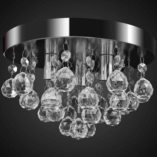Chandelier | Chrome | Acrylic, Chrome | Medium | Decorative Inlays