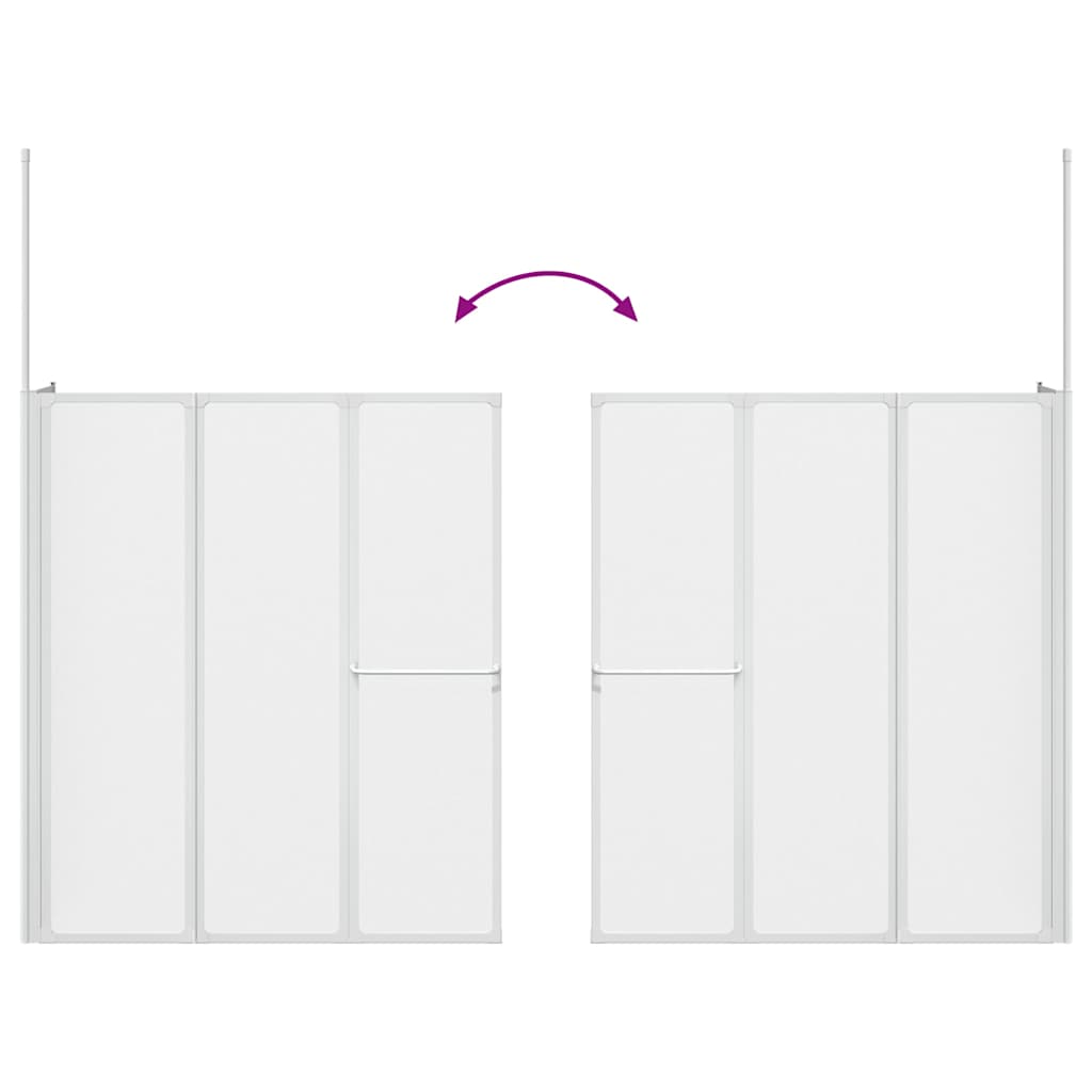 Shower Bath Screen Wall L Shape 70 x 120 x 137 cm 4 Panels Foldable