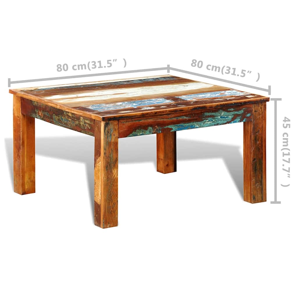 Coffee Table | Multi-colour | Reclaimed solid wood | Small