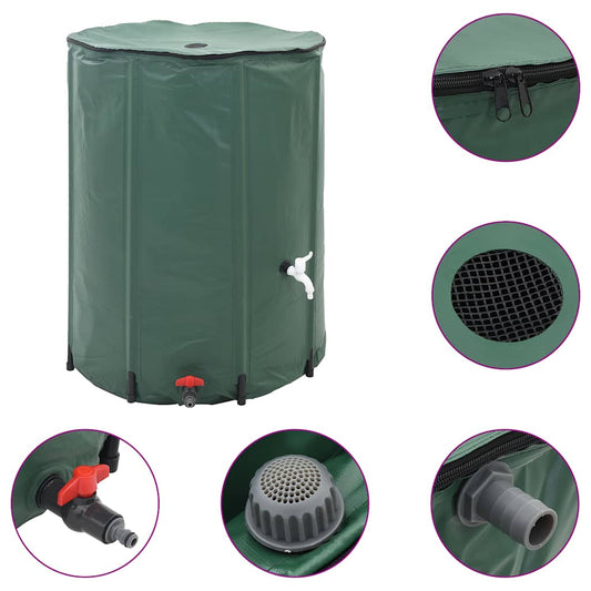 Water Tank | Green | PVC | Large | Collapsible | Water Tank | Cylindrical