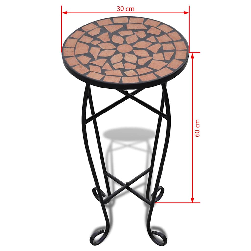 Plant Stand | Terracotta and Black | Iron and Ceramic | Small | Durable