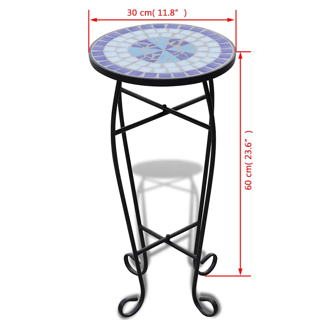 Plant Stand | Blue and white | Iron and ceramic | Small