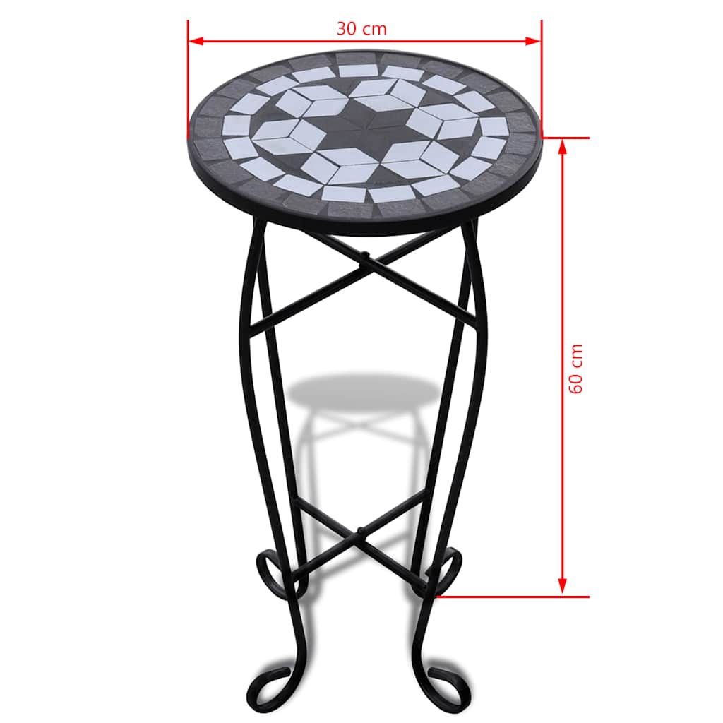 Plant Stand | Black and white | Iron and ceramic | Medium | Durable