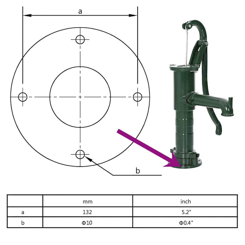 Cast Iron Garden Hand Water Pump