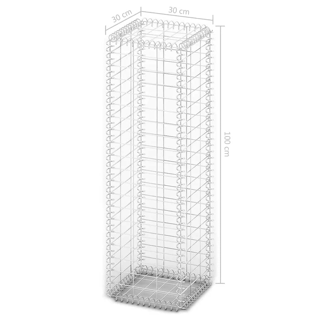 Gabion Basket with Lids Galvanized Wire 39.4"x11.8"x11.8