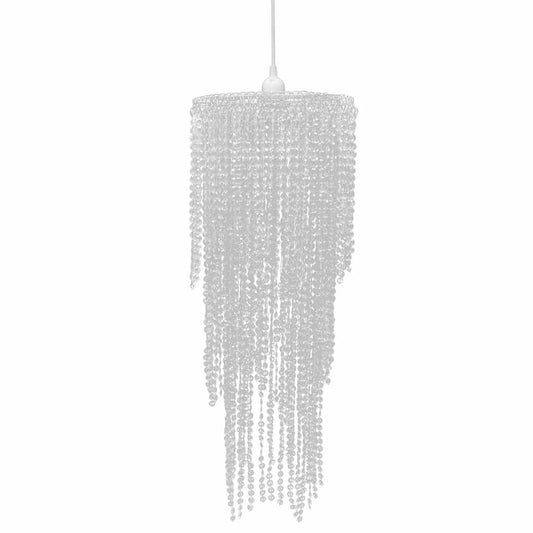 Chandelier | Transparent | Plastic | 70 cm high, 26 cm wide