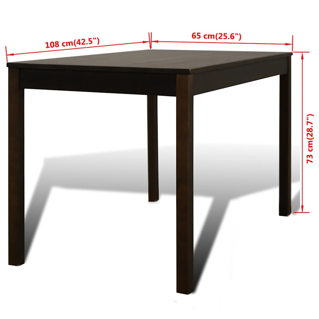 Dining Table And Chair | Brown | Pine wood | Standard | Durable