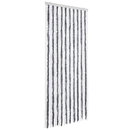 Insect Curtain Grey and White 90x220 cm Chenille
