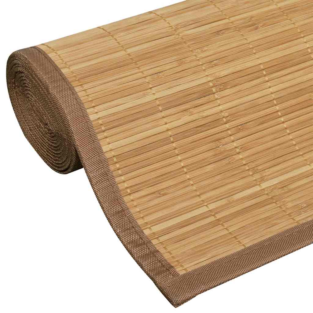Rectangular Brown Bamboo Rug 120 x 180 cm