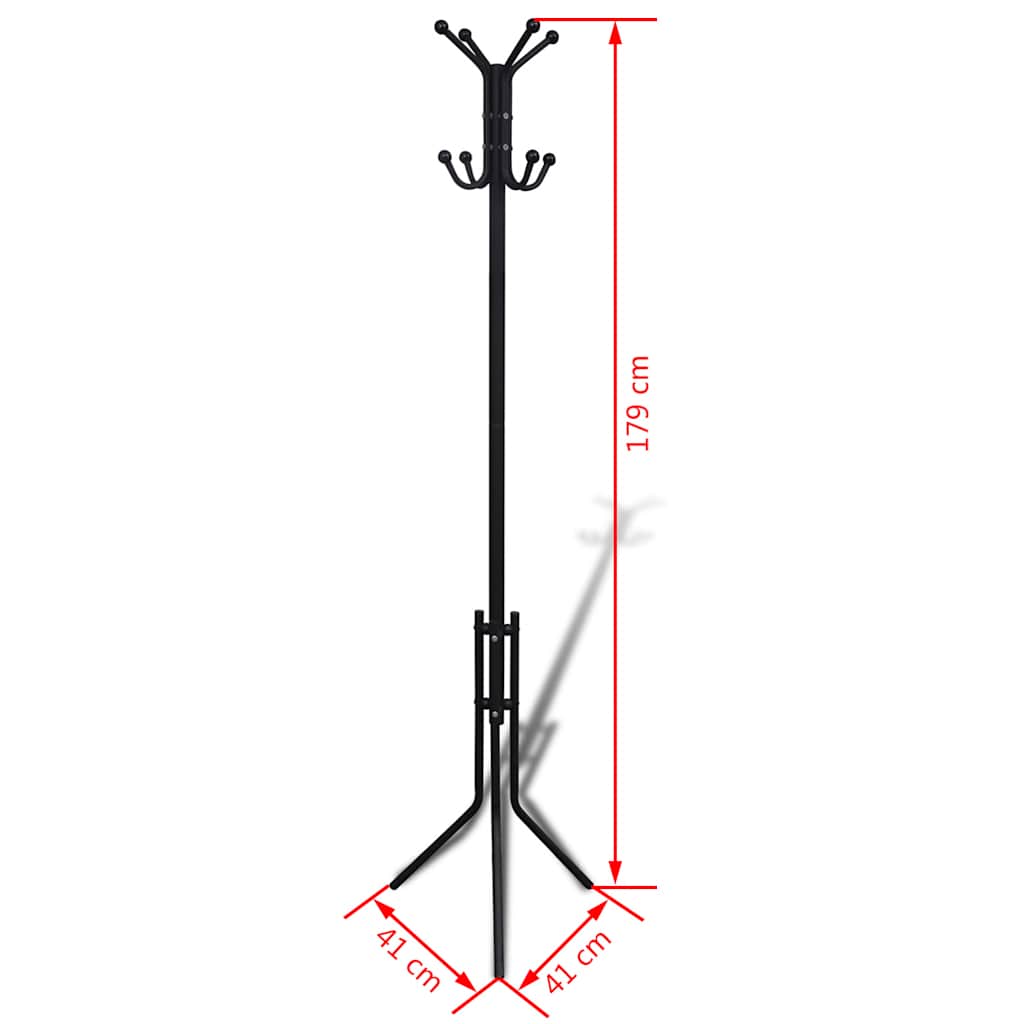 Coat Stand | Black | Metal | One size | Portable | Coat Stand