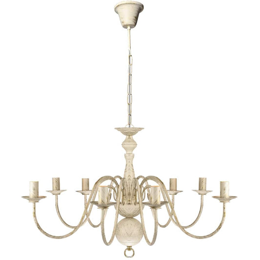 Chandelier | Antique White | Metal | Large | Classic/Traditional