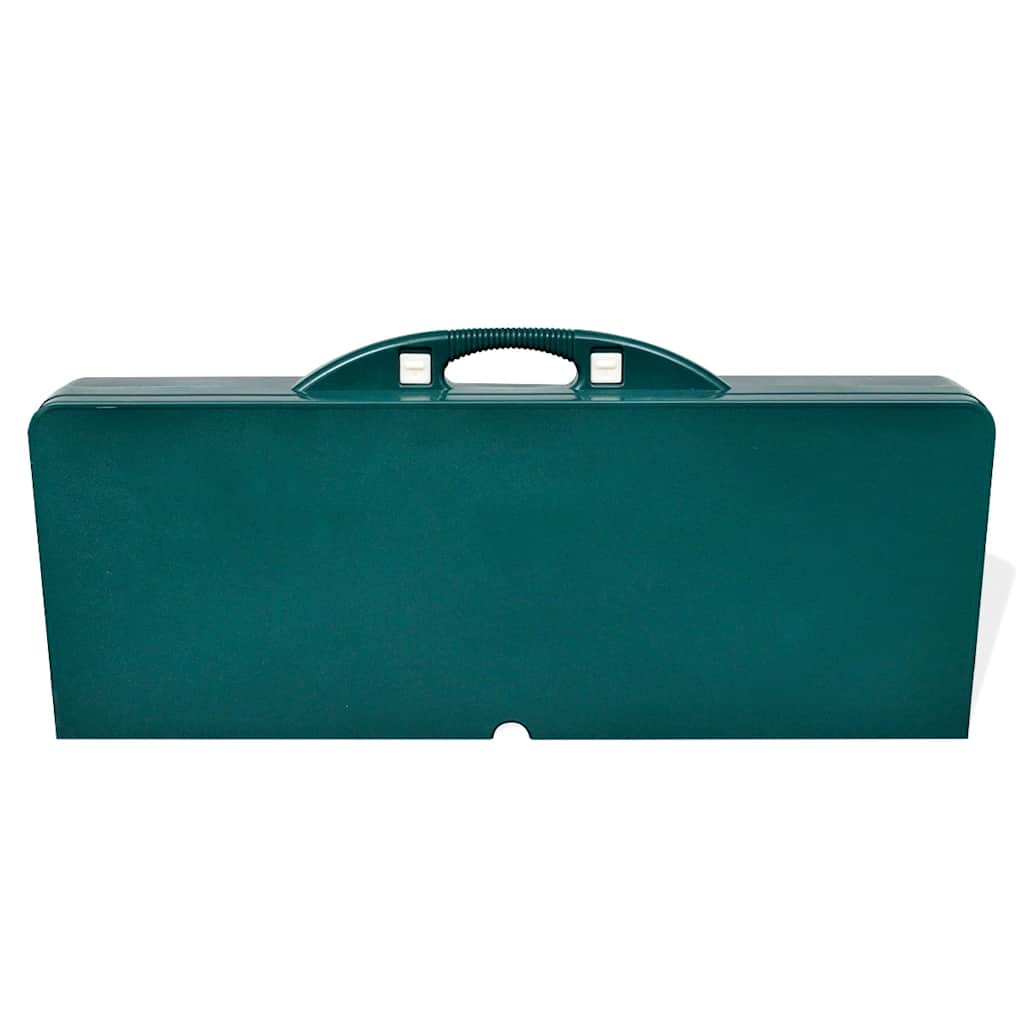 Foldable Camping Table Set with 4 Stools Aluminium Extra Light Green