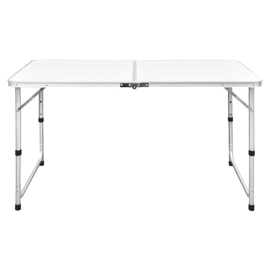 Foldable Camping Table Height Adjustable Aluminium 120 x 60 cm