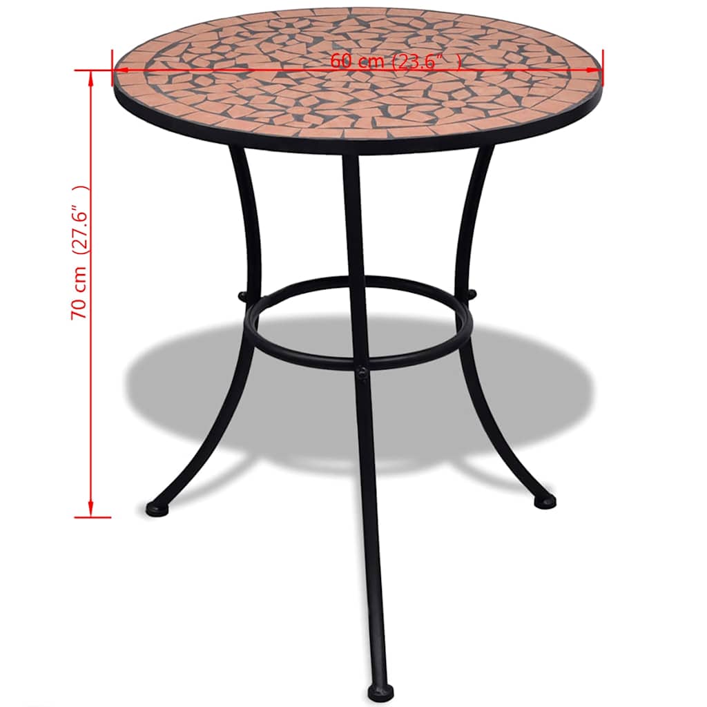 Garden Table | Terracotta | Powder-coated iron frame and ceramic top