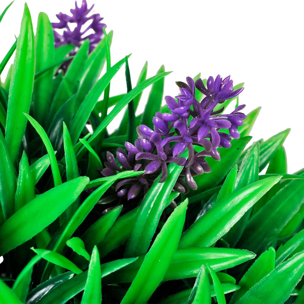 Artificial Plant | Set of 2 | Green & Purple | Polyethylene | Medium