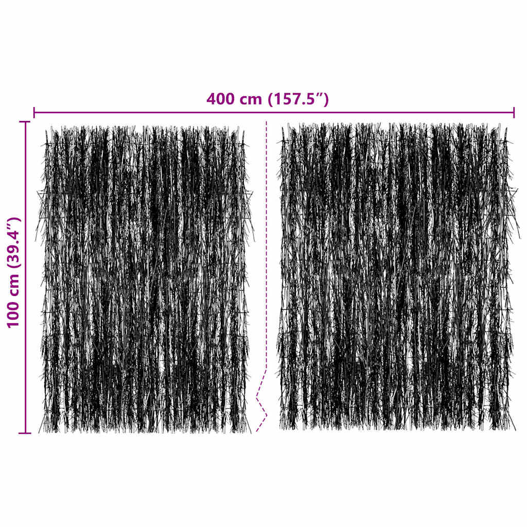 141607 vidaXL Brushwood Fence 400x100 cm