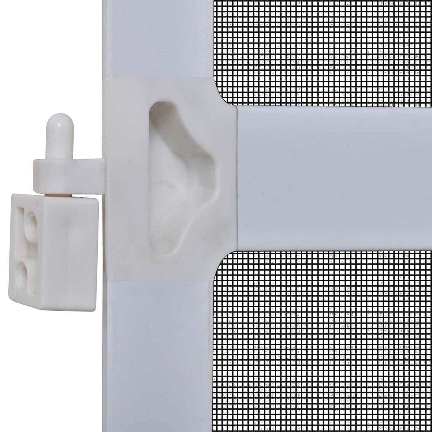 Hinged Insect Screen Manual White and Black 100 x 215 cm