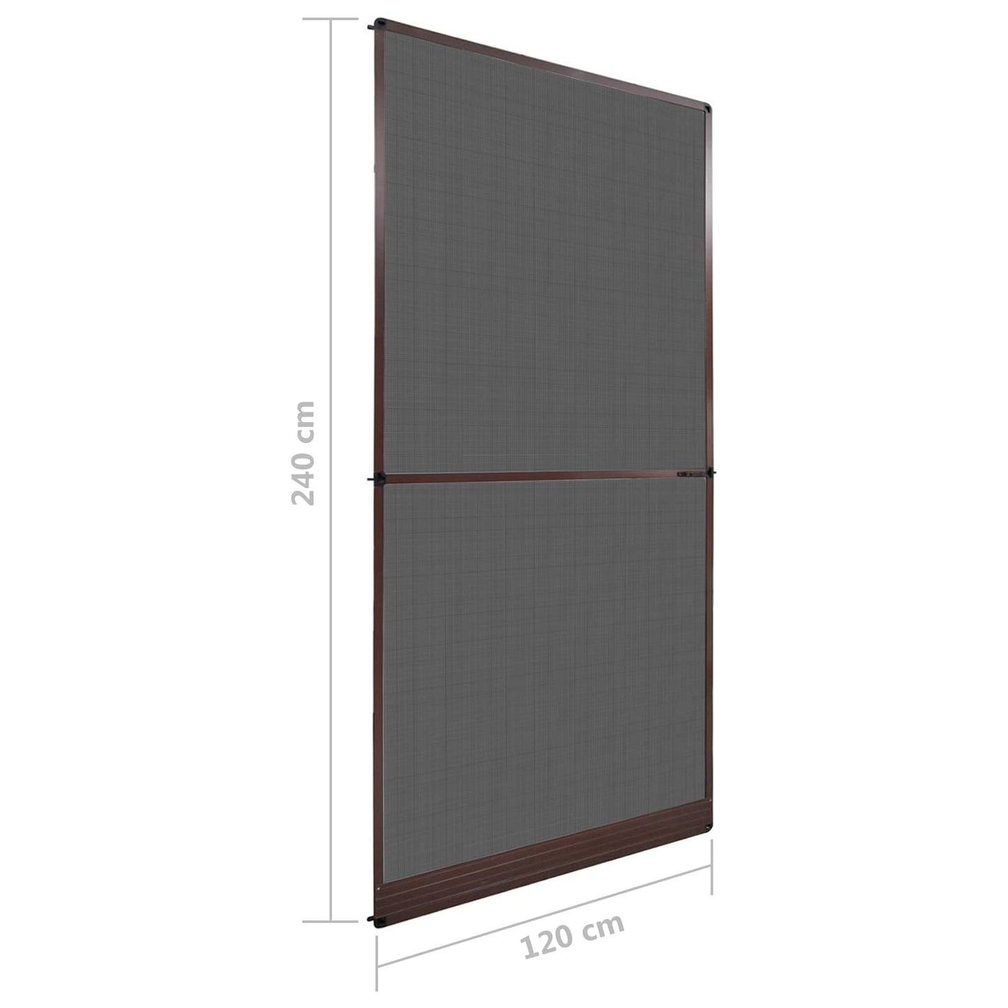 Hinged Insect Screen Manual Brown and Black 120 x 240 cm