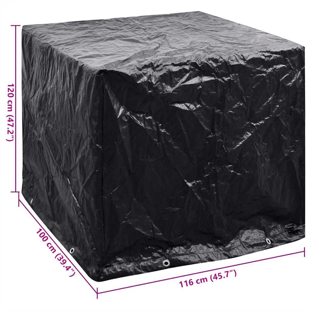IBC Container Cover | Black | Polyethylene | 116 x 100 x 120 cm
