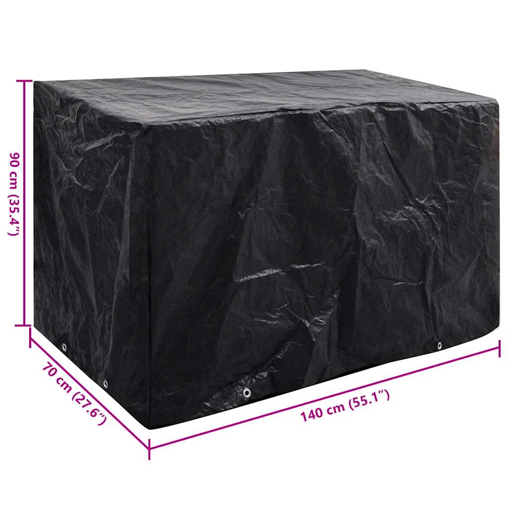 Garden Furniture Cover | Black | Polyethylene | Large | Water-resistant