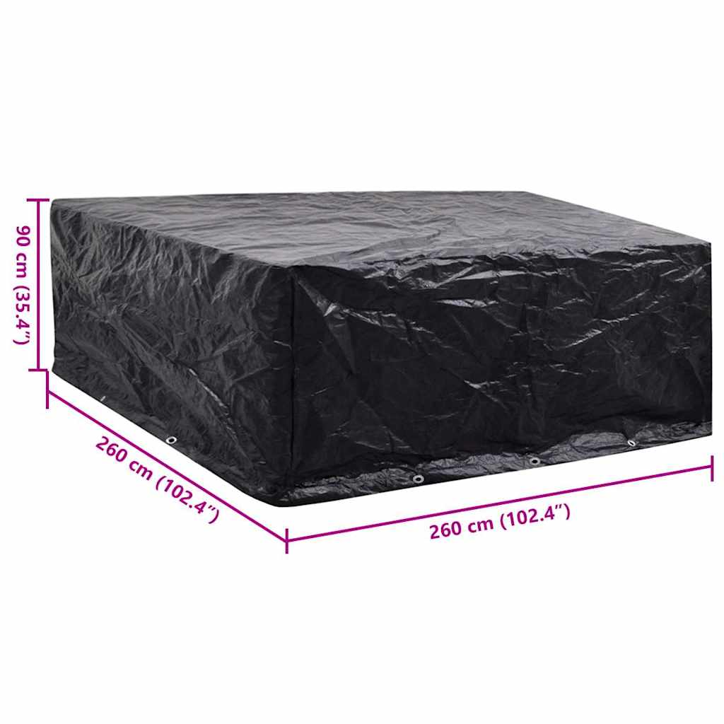 Garden Furniture Cover | Black | Polyethylene | Large | UV-resistant