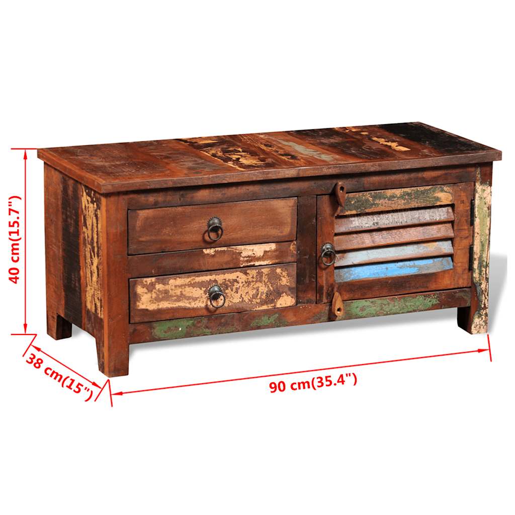 Bedside Cabinet | Multicolour | Reclaimed solid wood | Medium