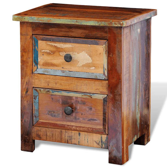 Bedside Cabinet | Multicolour | Reclaimed solid wood | Bedside Cabinet