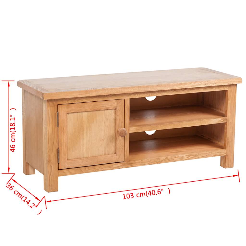 TV Stand | Brown | Solid oak, MDF veneer, plywood | Medium | TV Stand