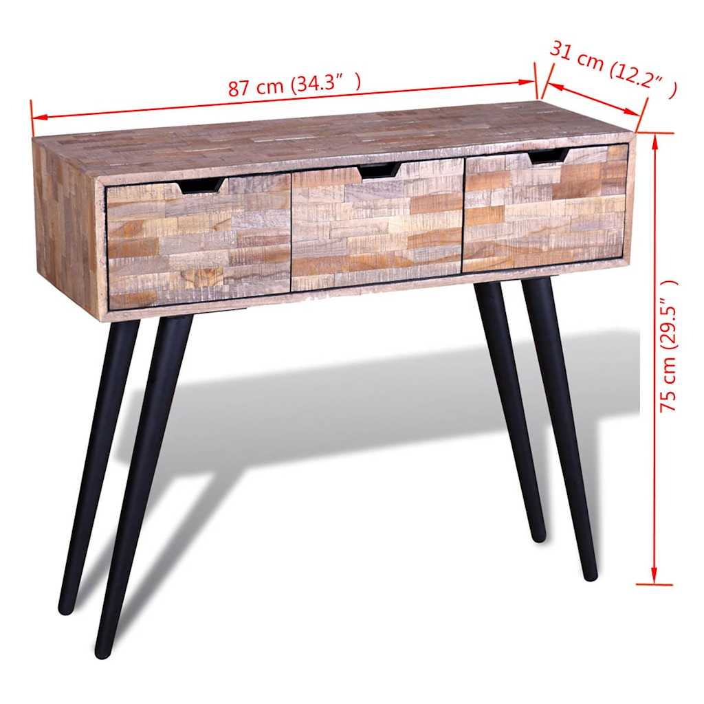 Table | Different shades of teak and black