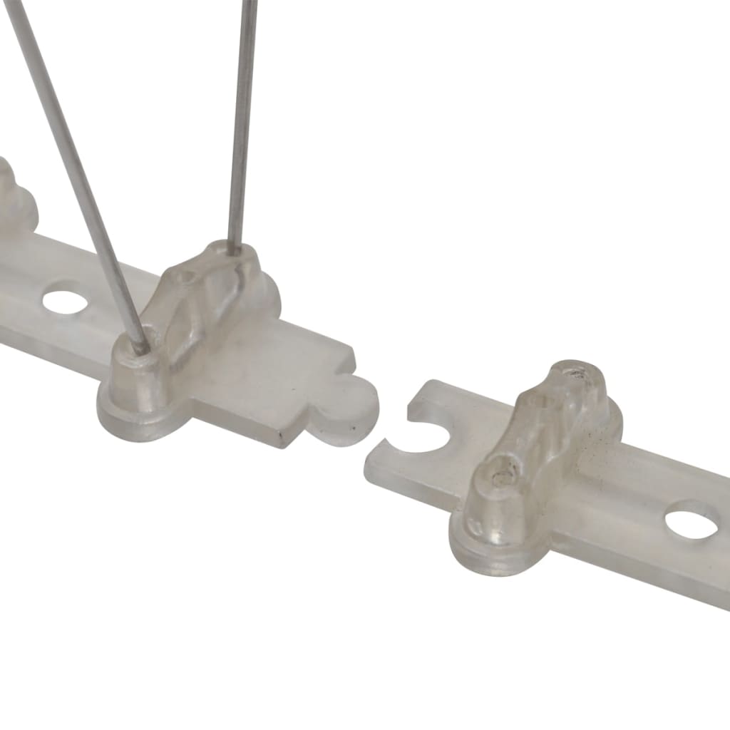 170232 vidaXL 2-row Plastic Bird & Pigeon Spikes Set of 6 3 m