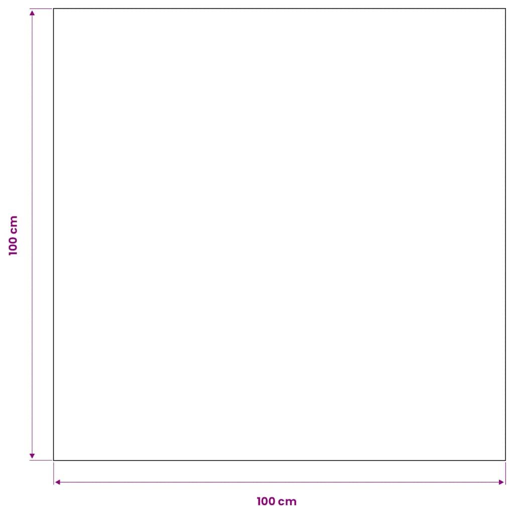 5 Tablecloths White 100 x 100 cm