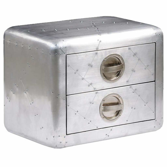 Console Table | Silver | Wooden frame with aluminium paneling | Medium