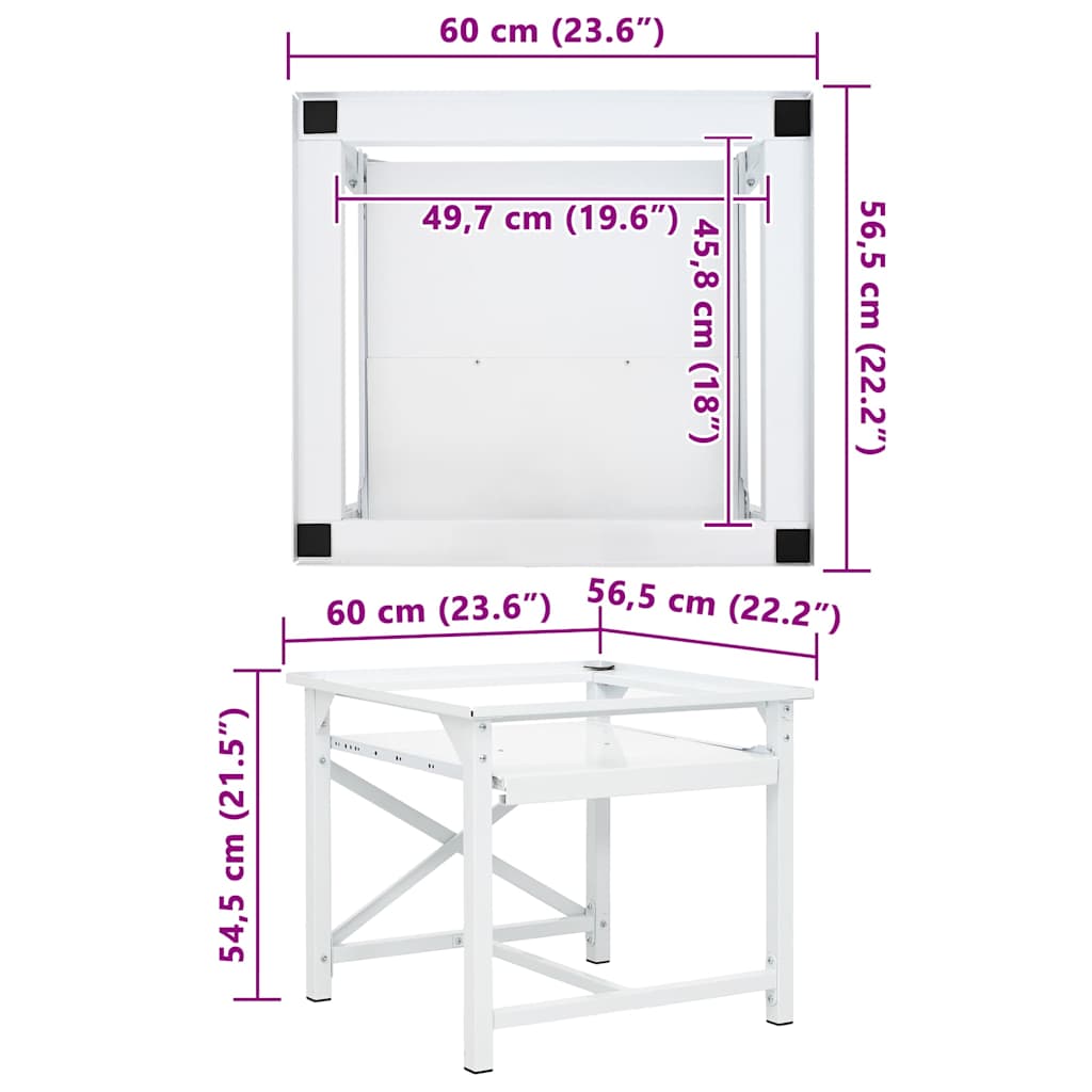 Washing machine pedestals White Steel