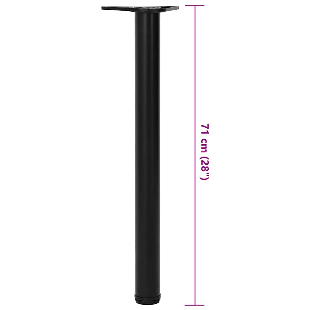 vidaXL Table Leg Set of 4 Black Iron Standard Adjustable Feet