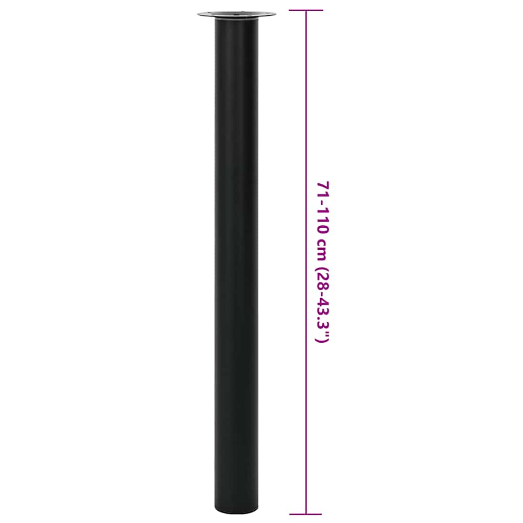 Table Leg Set of 2 Black Iron Telescopic tech