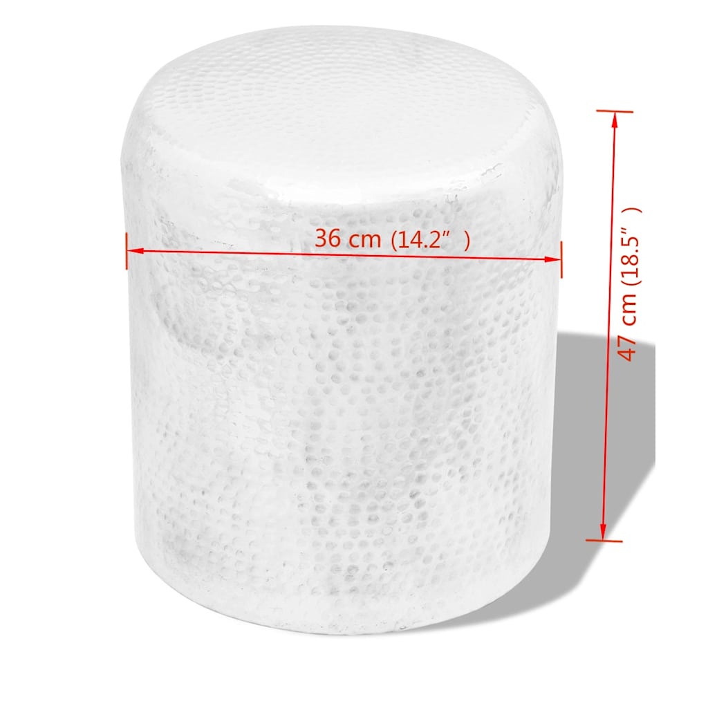 Side Table | Silver | Aluminium | Medium | Durable